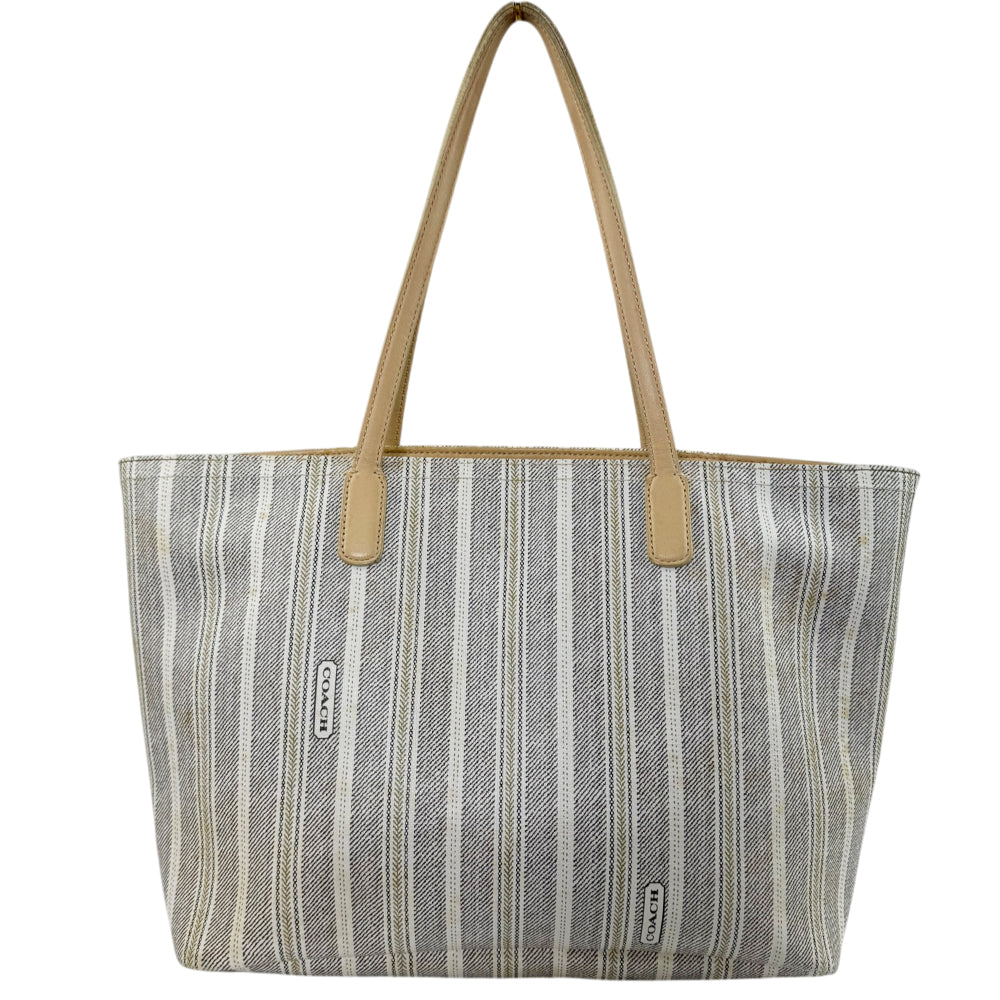 COACH Legacy Weekend Ticking Stripe Tote Shoulder Bag LHQ2068