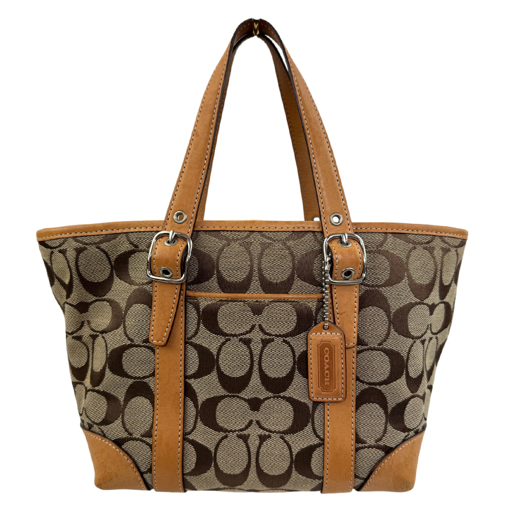 COACH Signature Brown Small Tote Bag LHQ2076