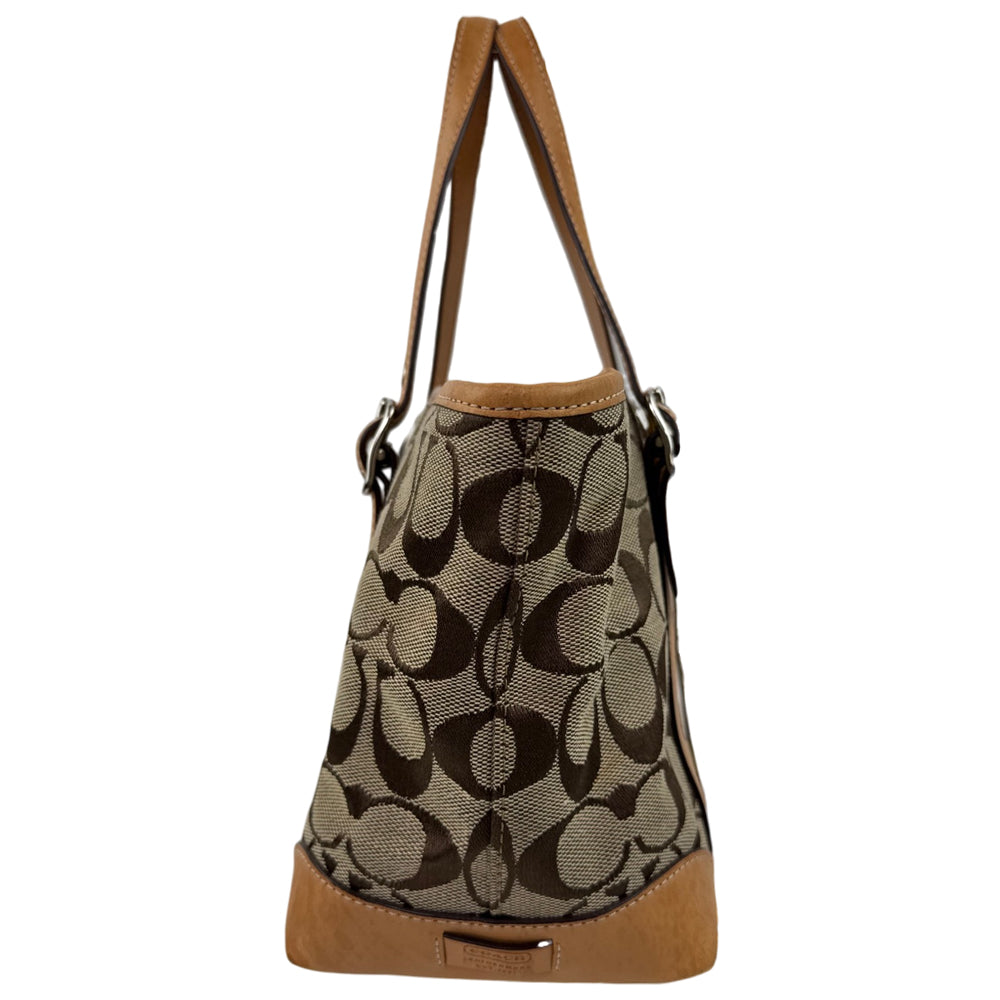 COACH Signature Brown Small Tote Bag LHQ2076