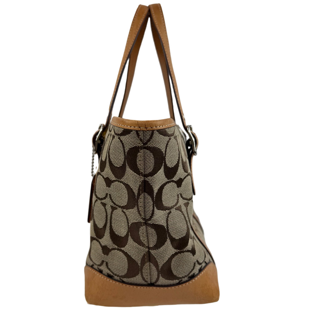 COACH Signature Brown Small Tote Bag LHQ2076