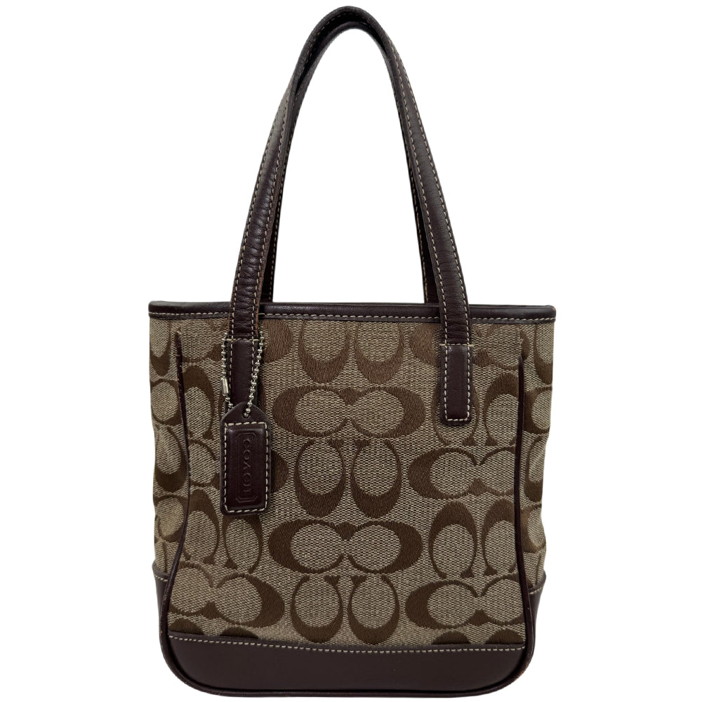 COACH Signature Brown Small Tote Bag LHQ2078
