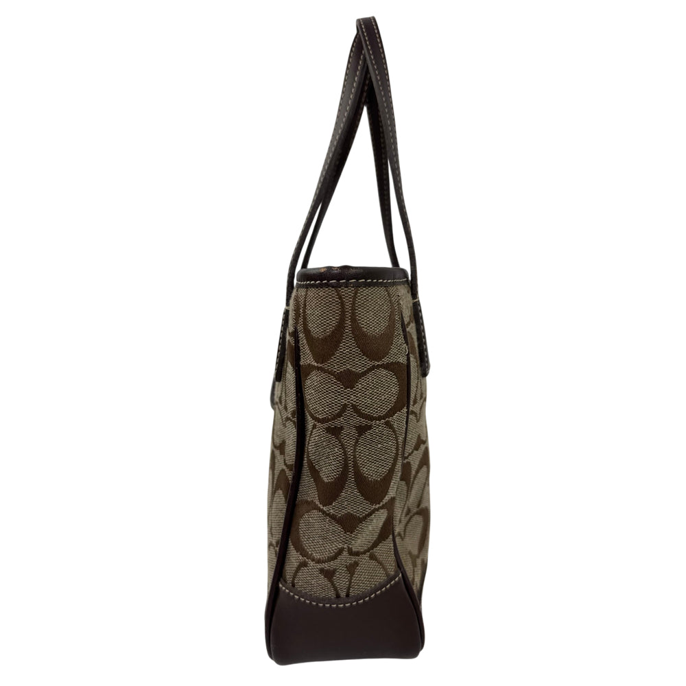 COACH Signature Brown Small Tote Bag LHQ2078