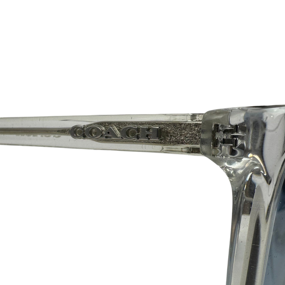 COACH Clear Frame Blue Lens Sunglasses LHQ2085