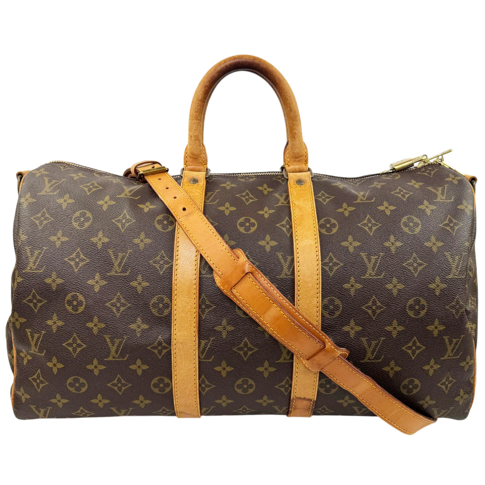 LOUIS VUITTON Monogram Keepall 45 Bandouliere Duffel Bag LHQ2094