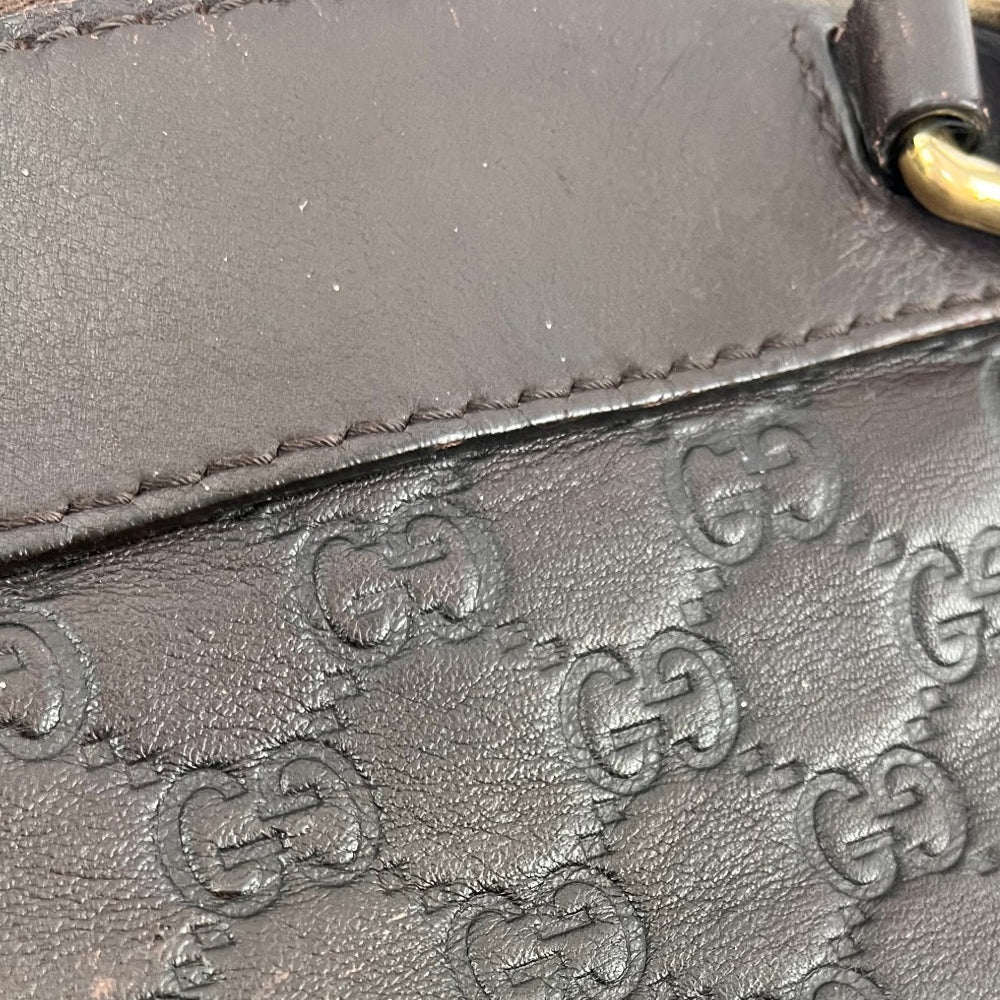 GUCCI Mayfair Guccissima Brown Leather Shoulder Bag LHQ2095