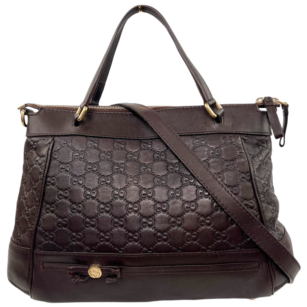GUCCI Mayfair Guccissima Brown Leather Shoulder Bag LHQ2095