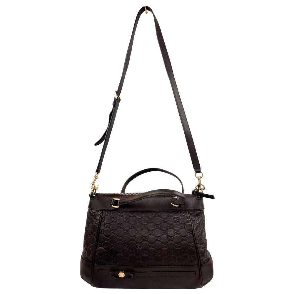 GUCCI Mayfair Guccissima Brown Leather Shoulder Bag LHQ2095