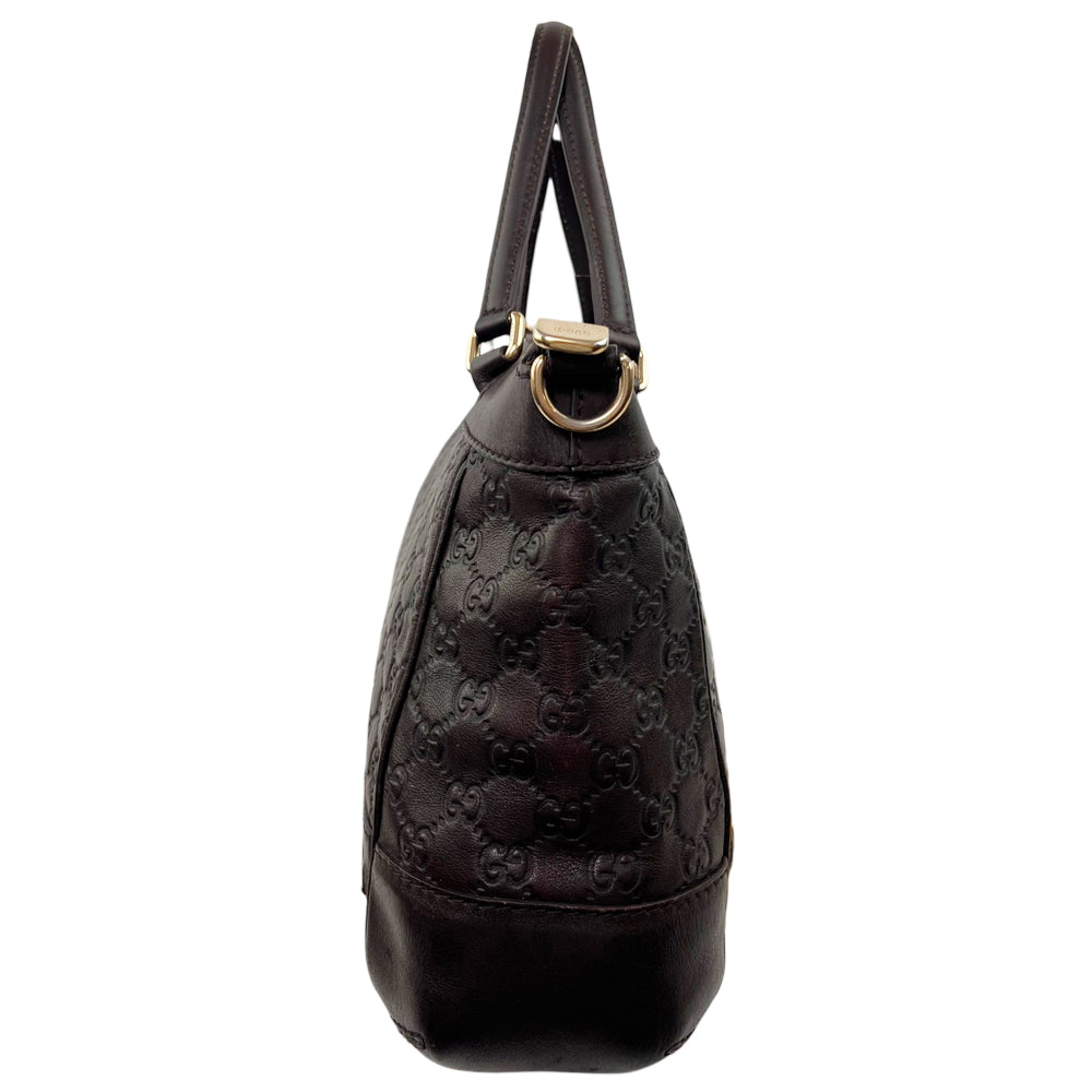 GUCCI Mayfair Guccissima Brown Leather Shoulder Bag LHQ2095