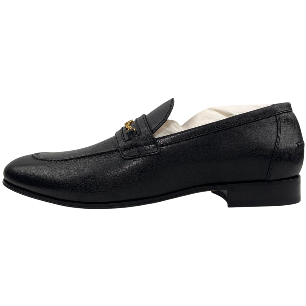 VALENTINO Black Leather Loafers Size 9 UK LHQ2097