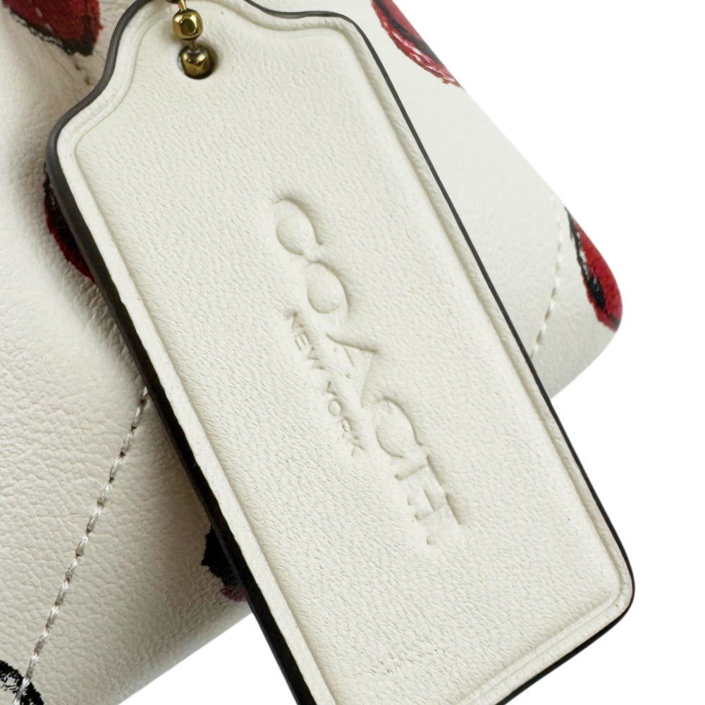 COACH Tabby White Leather Quilted Heart Shoulder Bag LHQ2101