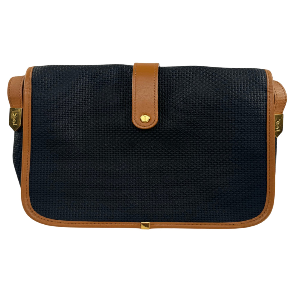 SAINT LAURENT Black/Brown Crossbody Bag LHQ2104