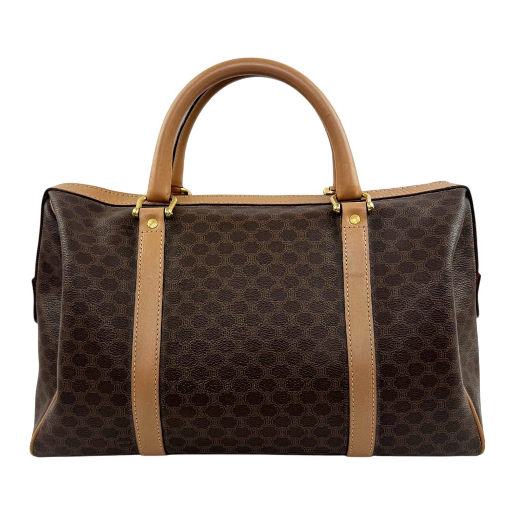 CELINE Brown Macadam Boston Bag LHQ2105