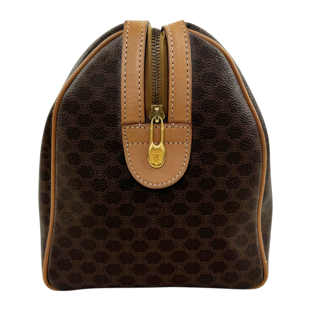 CELINE Brown Macadam Boston Bag LHQ2105