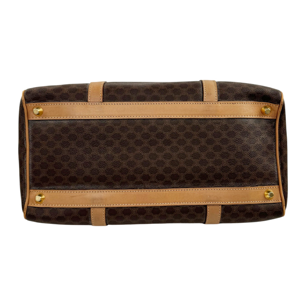 CELINE Brown Macadam Boston Bag LHQ2105