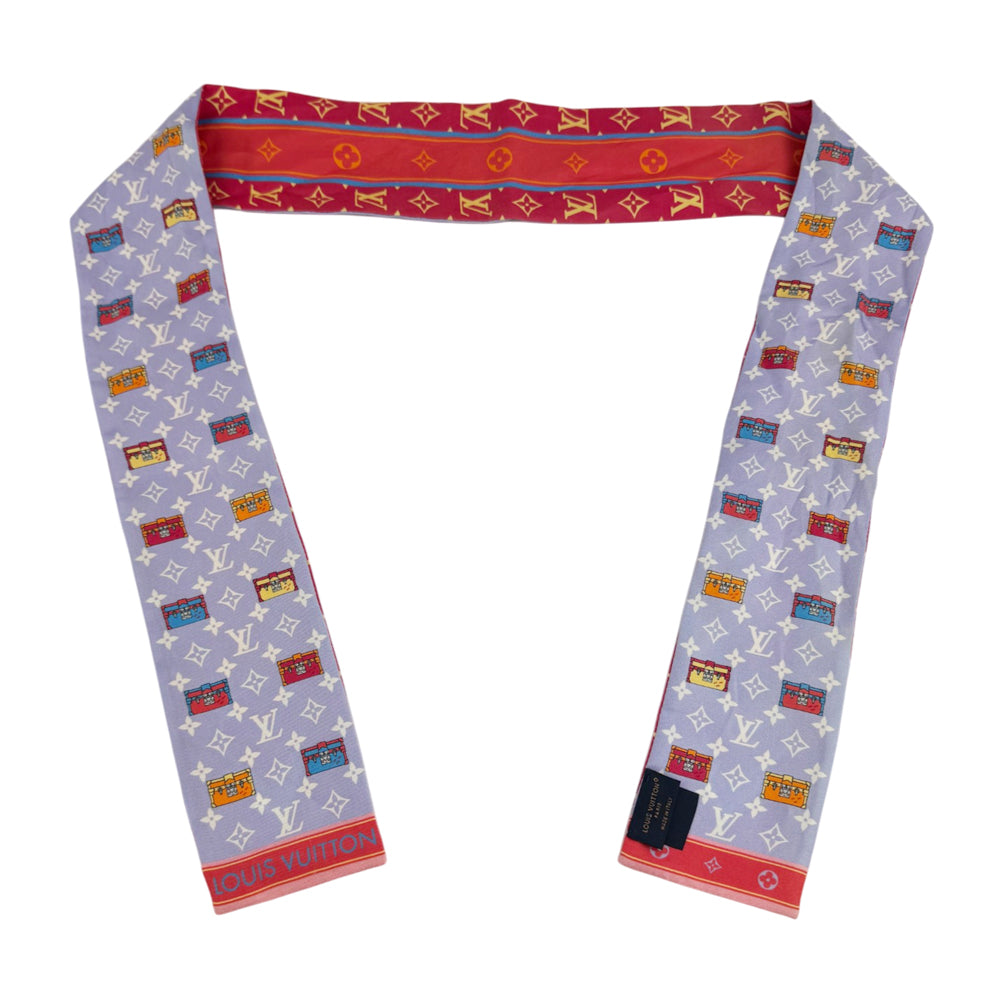 LOUIS VUITTON Silk Monogram Minimalle Bandeau/Twilly LHQ2108