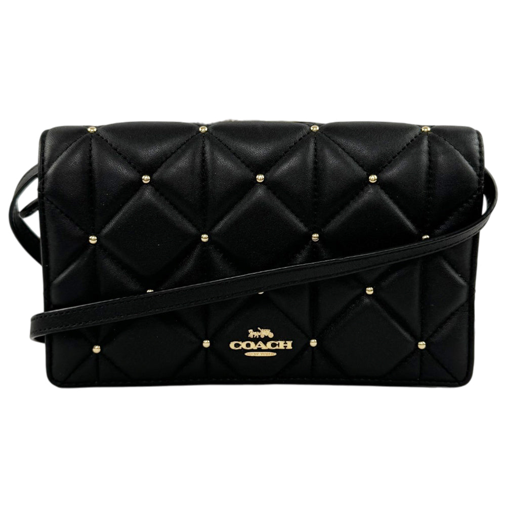 COACH Hayden Foldover Black Clutch/Crossbody Bag LHQ2123