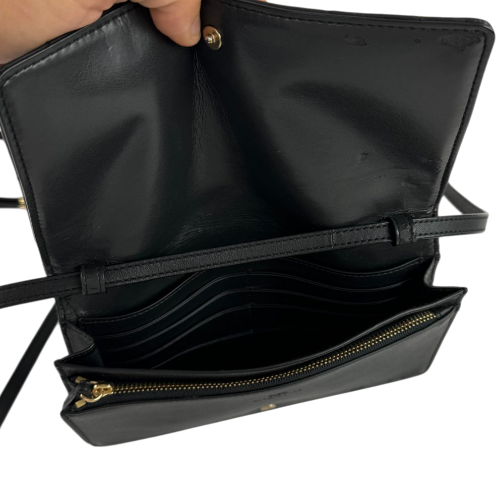 COACH Hayden Foldover Black Clutch/Crossbody Bag LHQ2123