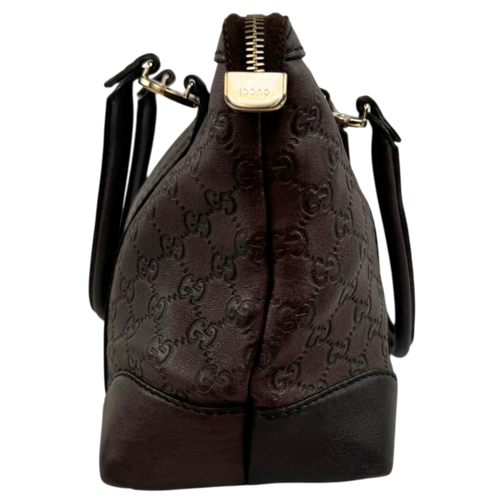 GUCCI Guccissima Brown Leather Lovely Heart Tote Handbag LHQ2131
