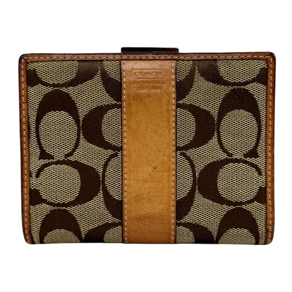COACH Signature Monogram Bi-Fold Wallet LHQ2140