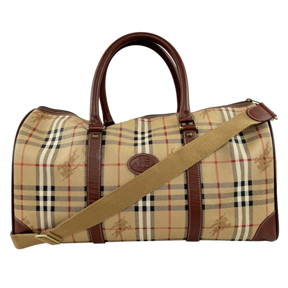 BURBERRY Nova Check Duffle/Boston Shoulder Bag LHQ2144