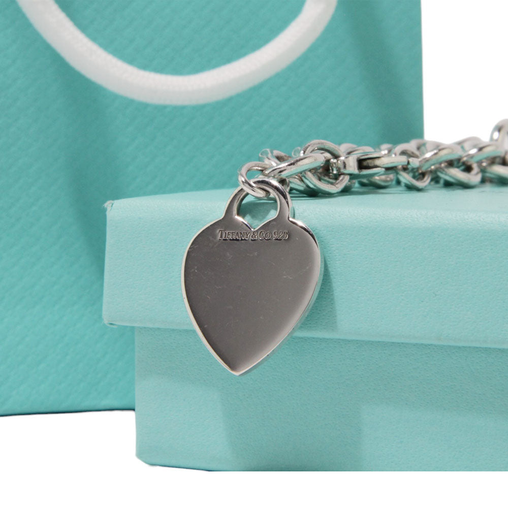 TIFFANY & Co. Heart Tag Silver Bracelet LHQ215