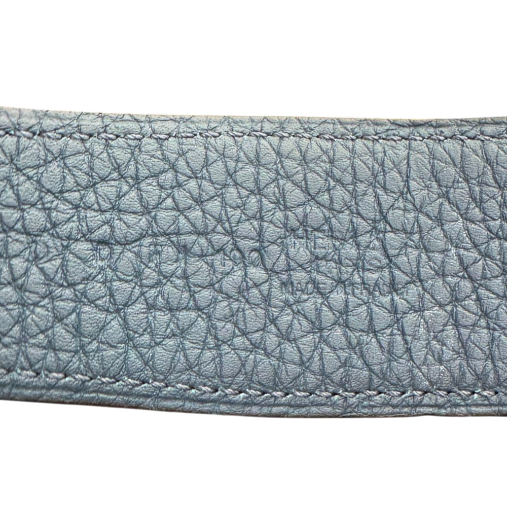 HERMES Reversible Oscar Black/Blue Leather Belt Size 100cm LHQ2152