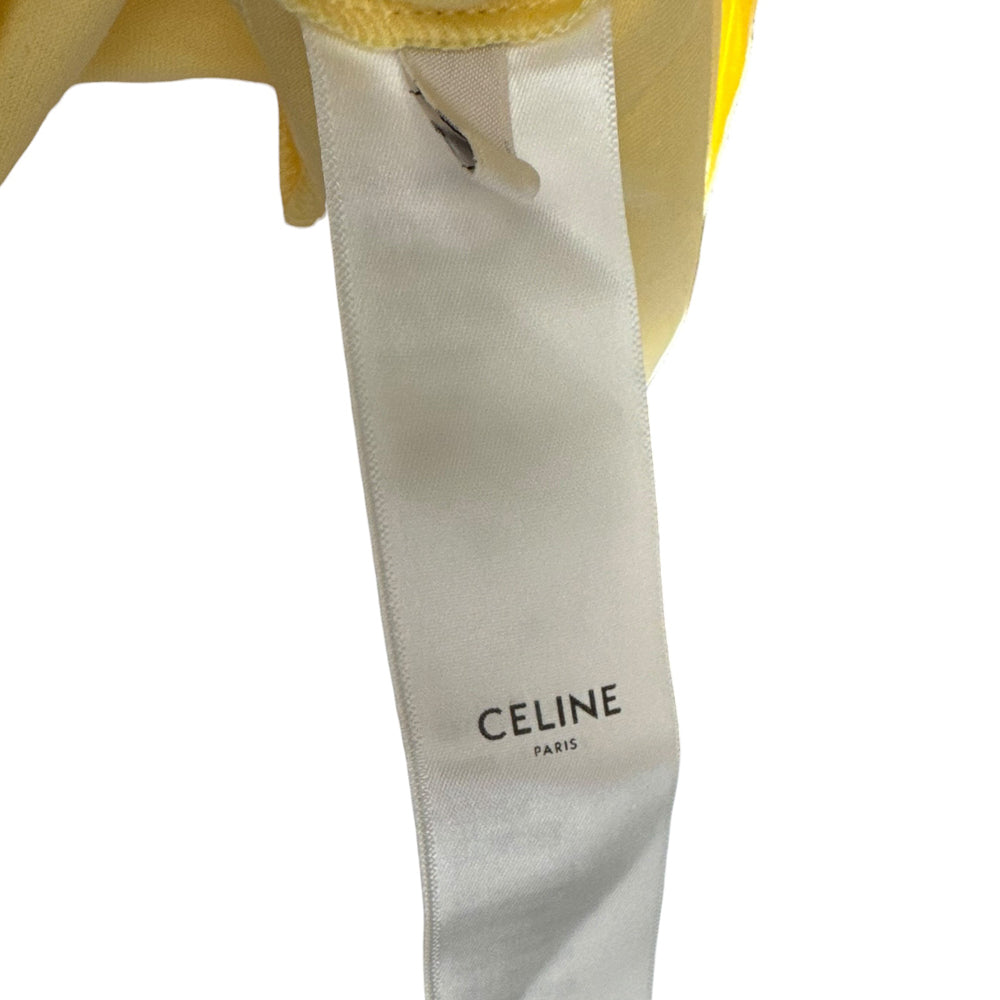 CELINE Yellow Macadam Logo T-Shirt Size M LHQ2158