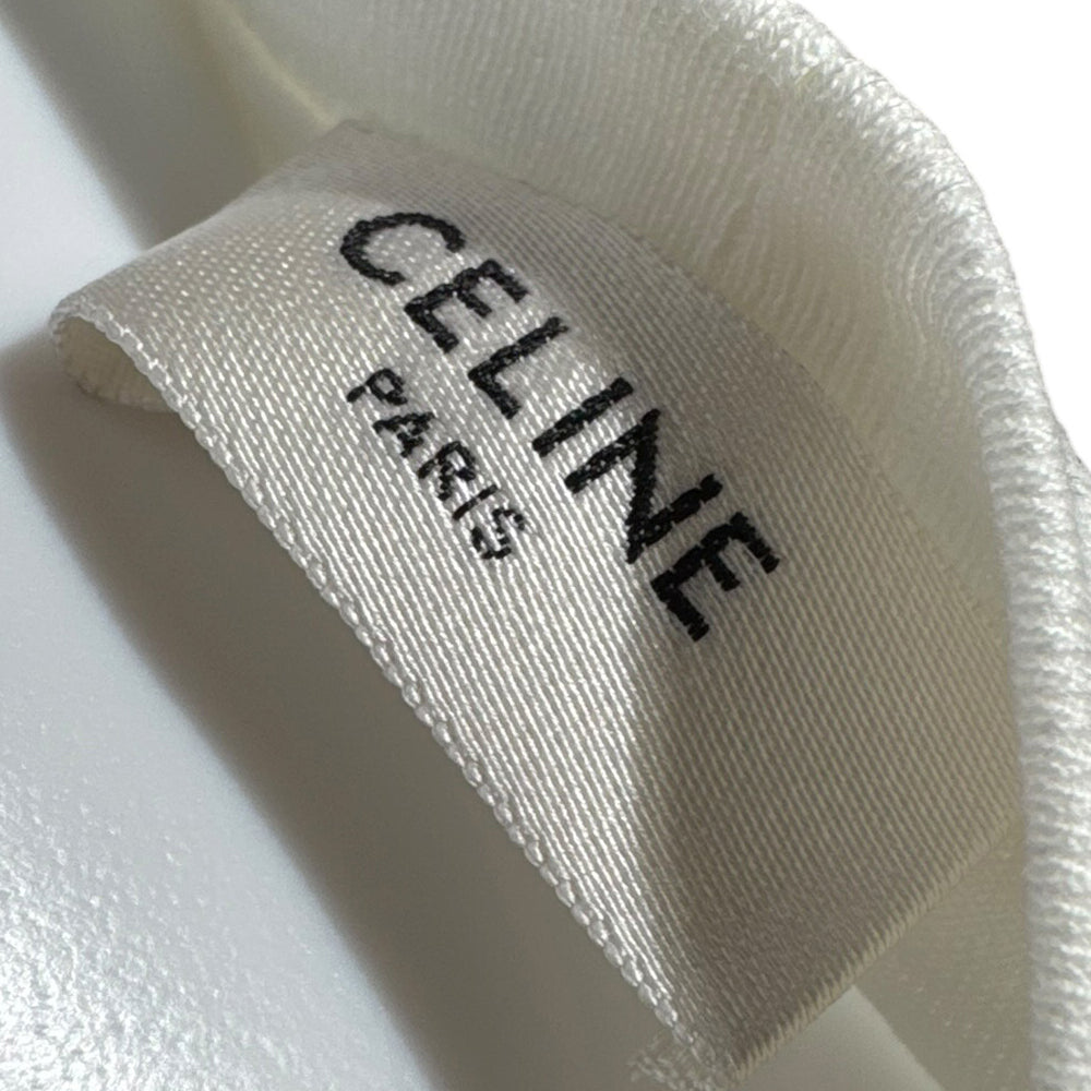 CELINE White Layered Logo T-Shirt Size M LHQ2159