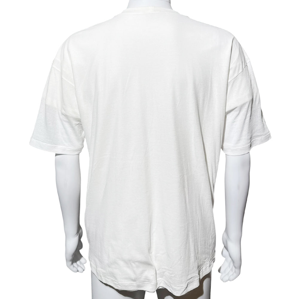 CELINE White Layered Logo T-Shirt Size M LHQ2159