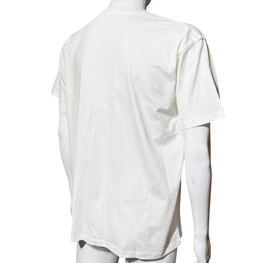 CELINE White Layered Logo T-Shirt Size M LHQ2159