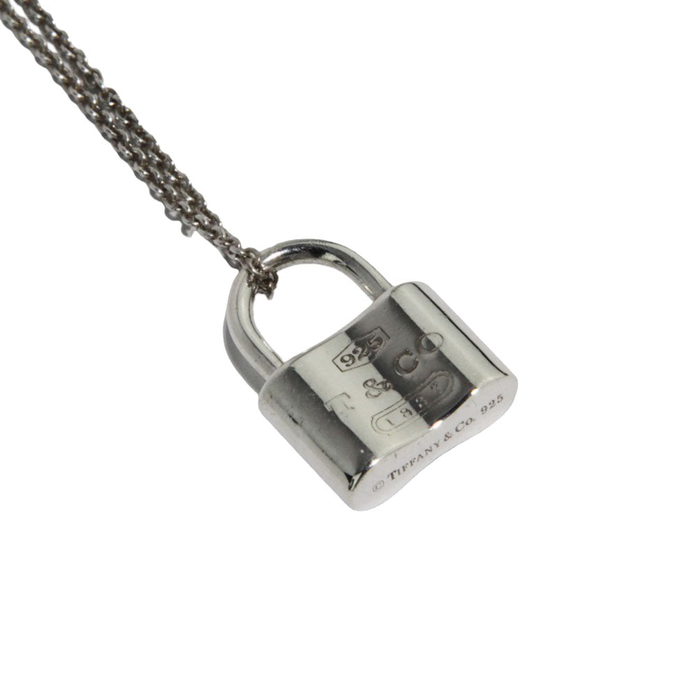 TIFFANY & Co. Necklace Padlock Pendant Silver LHQ216