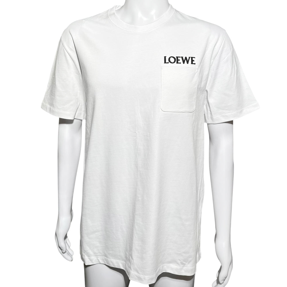LOEWE White Pocket Logo T-Shirt Size M LHQ2161