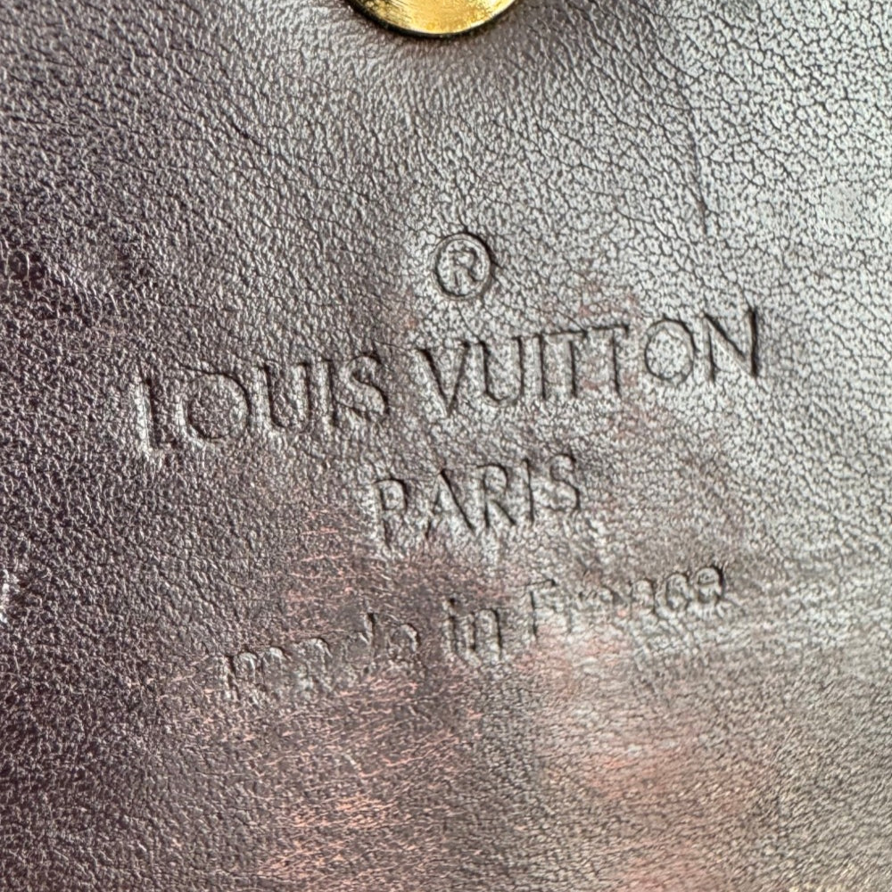 LOUIS VUITTON Burgundy Vernis Patent Leather Purse Wallet LHQ2166