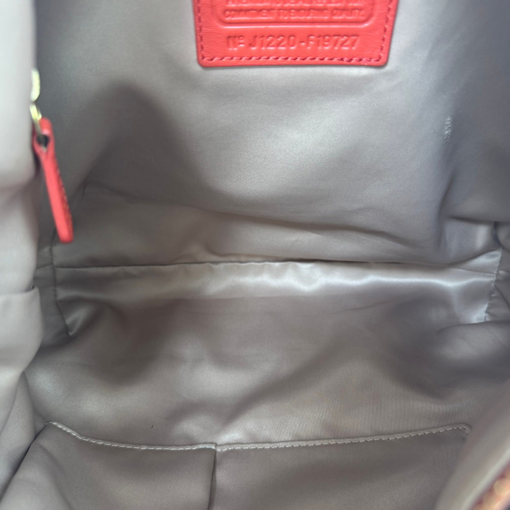 COACH Signature Brown/Red Shoulder Crossbody Bag LHQ2172