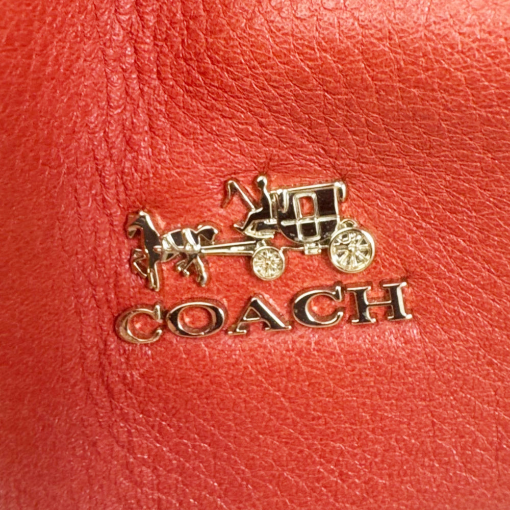 COACH Red Leather Shoulder Bag LHQ2174