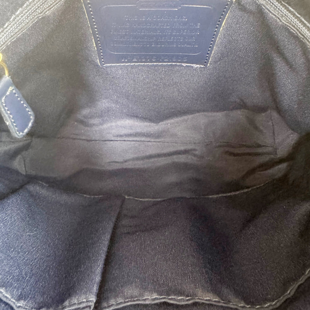 COACH Signature Canvas Brown/Blue Shoulder Bag LHQ2177