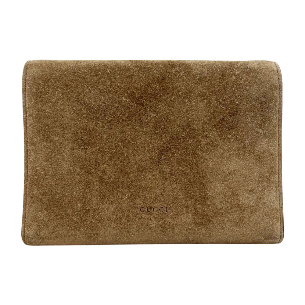 GUCCI Dionysus Brown Suede Shoulder Crossbody Bag LHQ2184