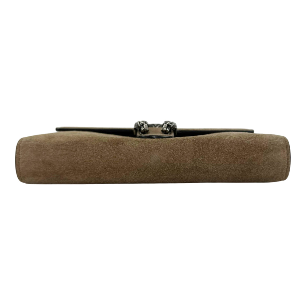 GUCCI Dionysus Brown Suede Shoulder Crossbody Bag LHQ2184