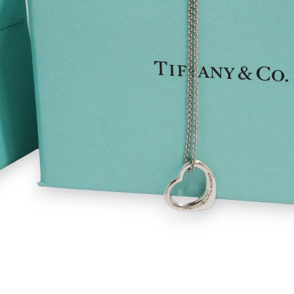 TIFFANY & Co. Collar Colgante Corazón Abierto Plata LHQ219