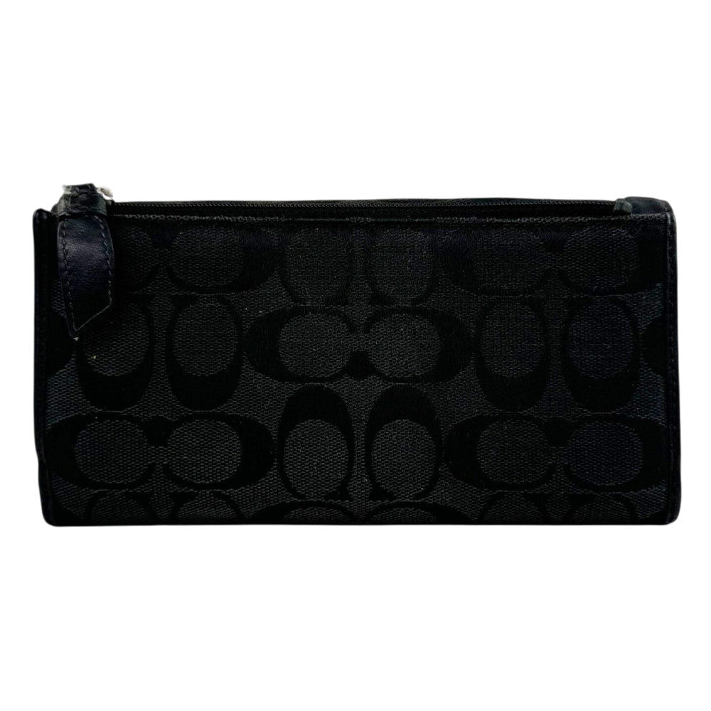 COACH Black Signature Purse Wallet LHQ2190