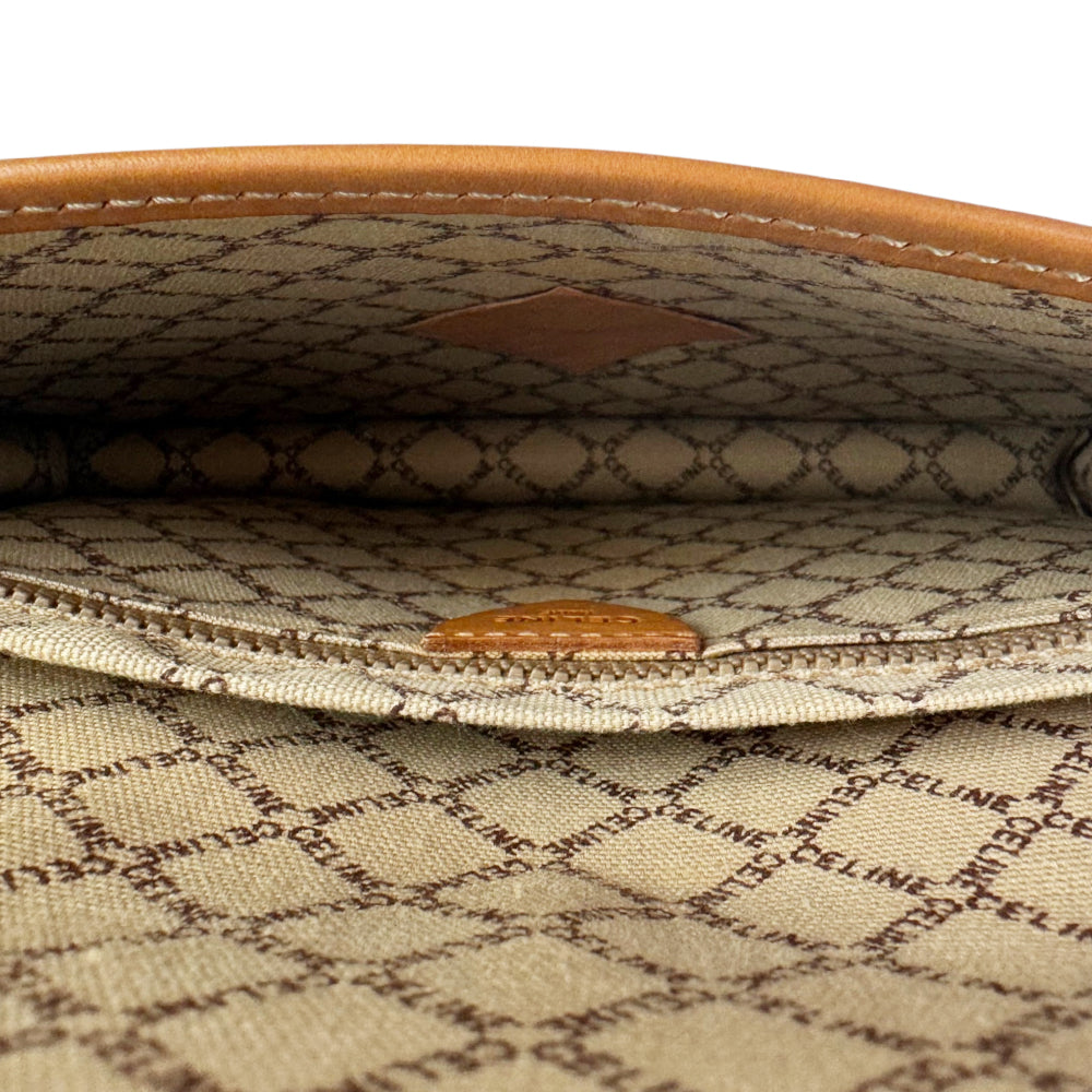 CELINE Macadam Light Brown Envelope Clutch Pouch LHQ2192