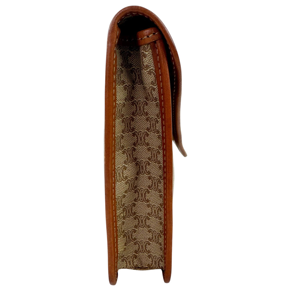 CELINE Macadam Light Brown Envelope Clutch Pouch LHQ2192