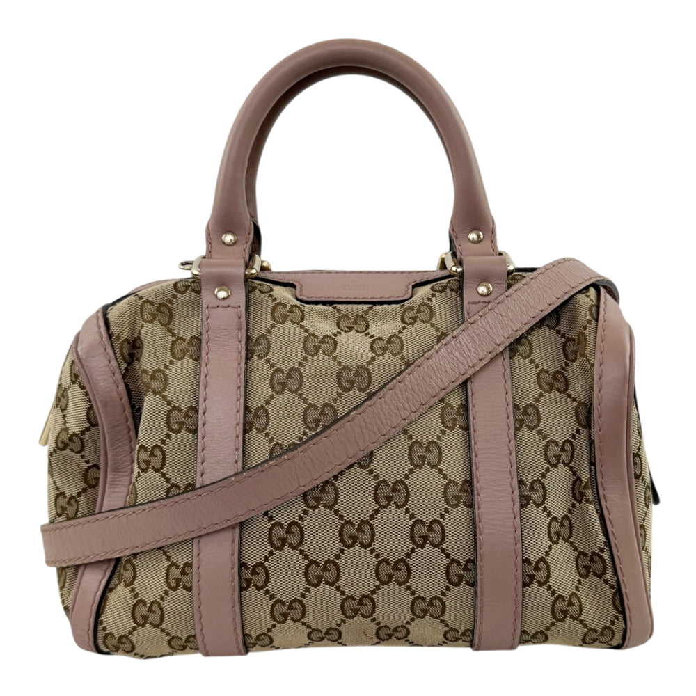 GUCCI Brown GG Canvas Boston Bag LHQ2194