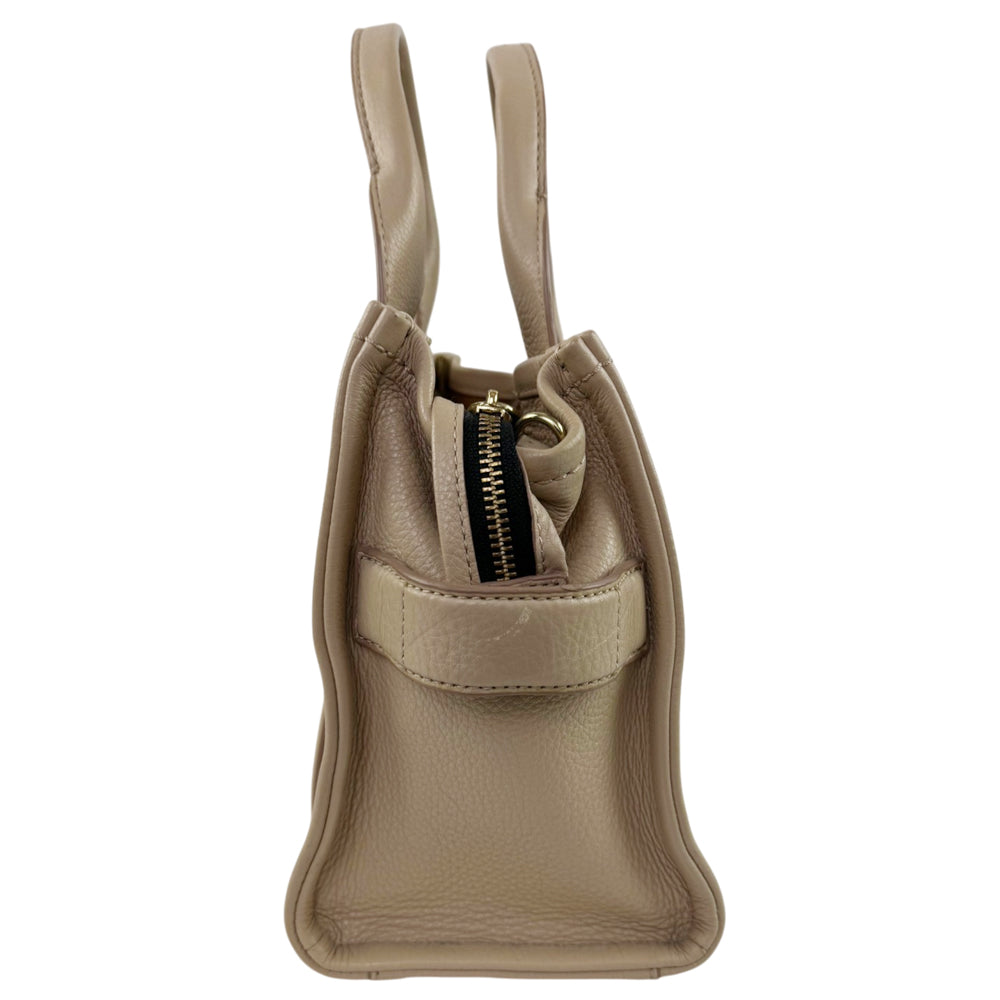 MARC JACOBS 'The Tote Bag' Small Cream Leather Shoulder Bag LHQ2196