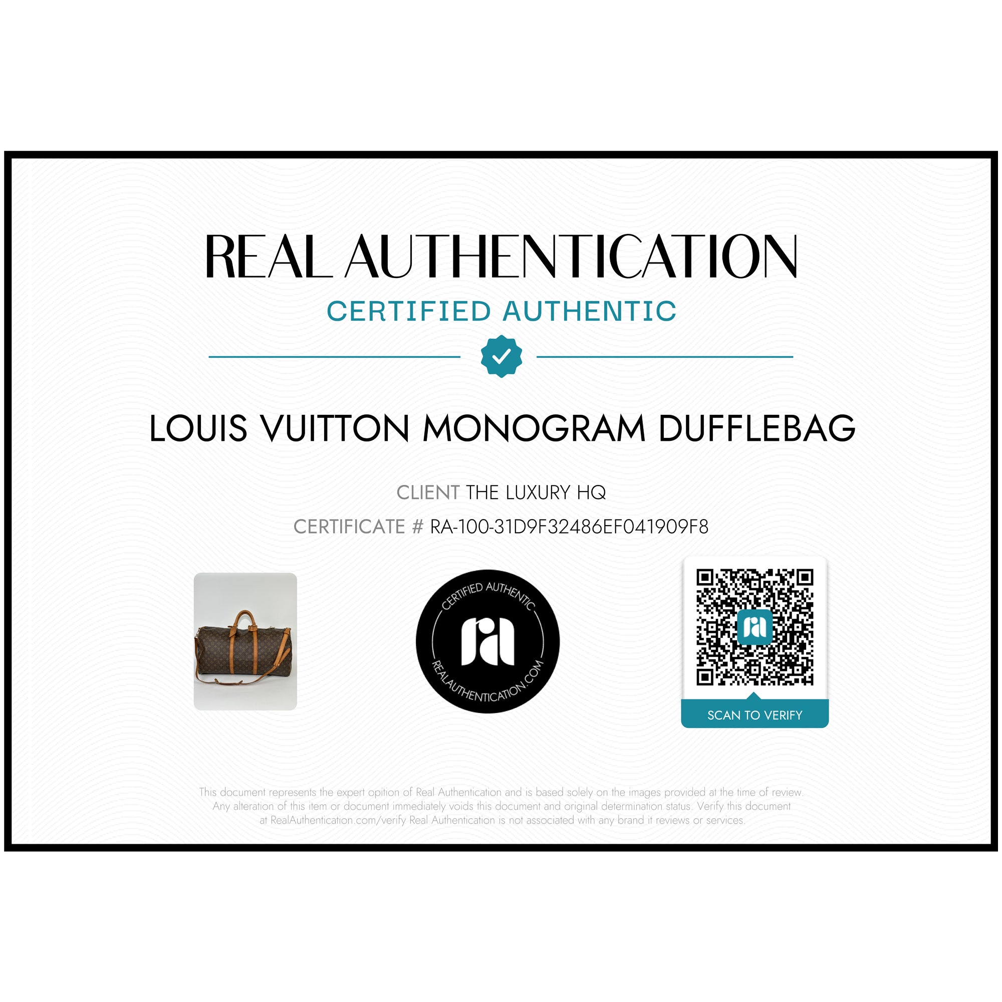 LOUIS VUITTON Keepall Bandouliere 60 Sac Monogramme avec Bandoulière LHQ22