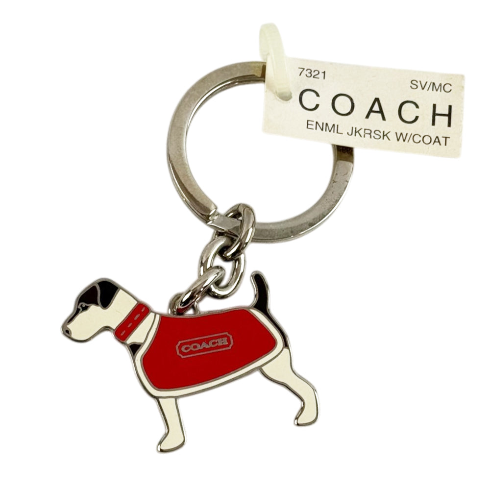 COACH White Dog Key Ring/Charm LHQ2200