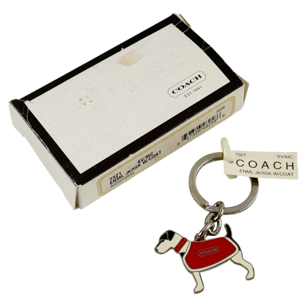 COACH White Dog Key Ring/Charm LHQ2200