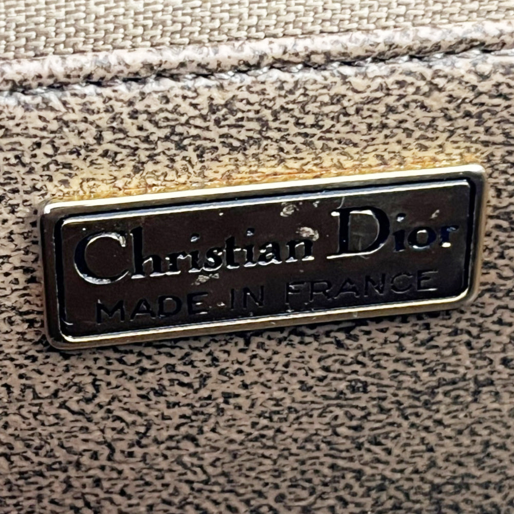 CHRISTIAN DIOR Brown Honeycomb Shoulder Bag LHQ2205
