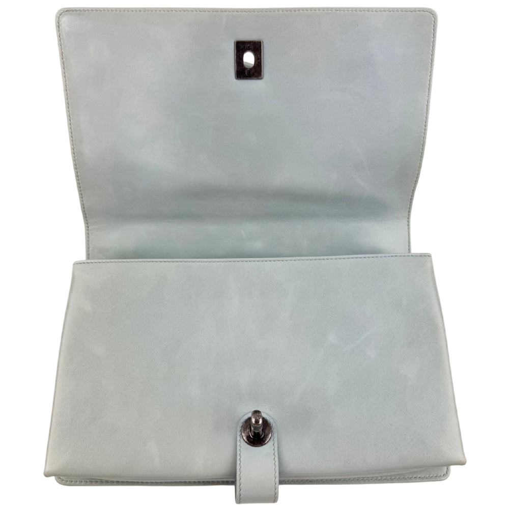 CHANEL Korean Garden Light Blue Leather Shoulder Bag LHQ2206