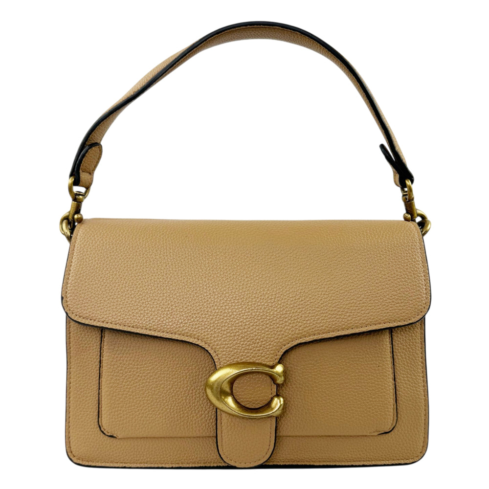COACH Tabby 26 Beige Leather Large Shoulder Bag LHQ2209
